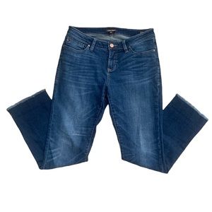 Dear John Playback Cropped Straight Leg Raw Hem Denim Jeans Size 29